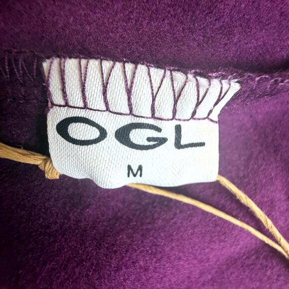 OGL Move MaxWarm Mermaid Maxi Skirt Womens Medium Purple Viscose Side Ruched - Picture 3 of 7